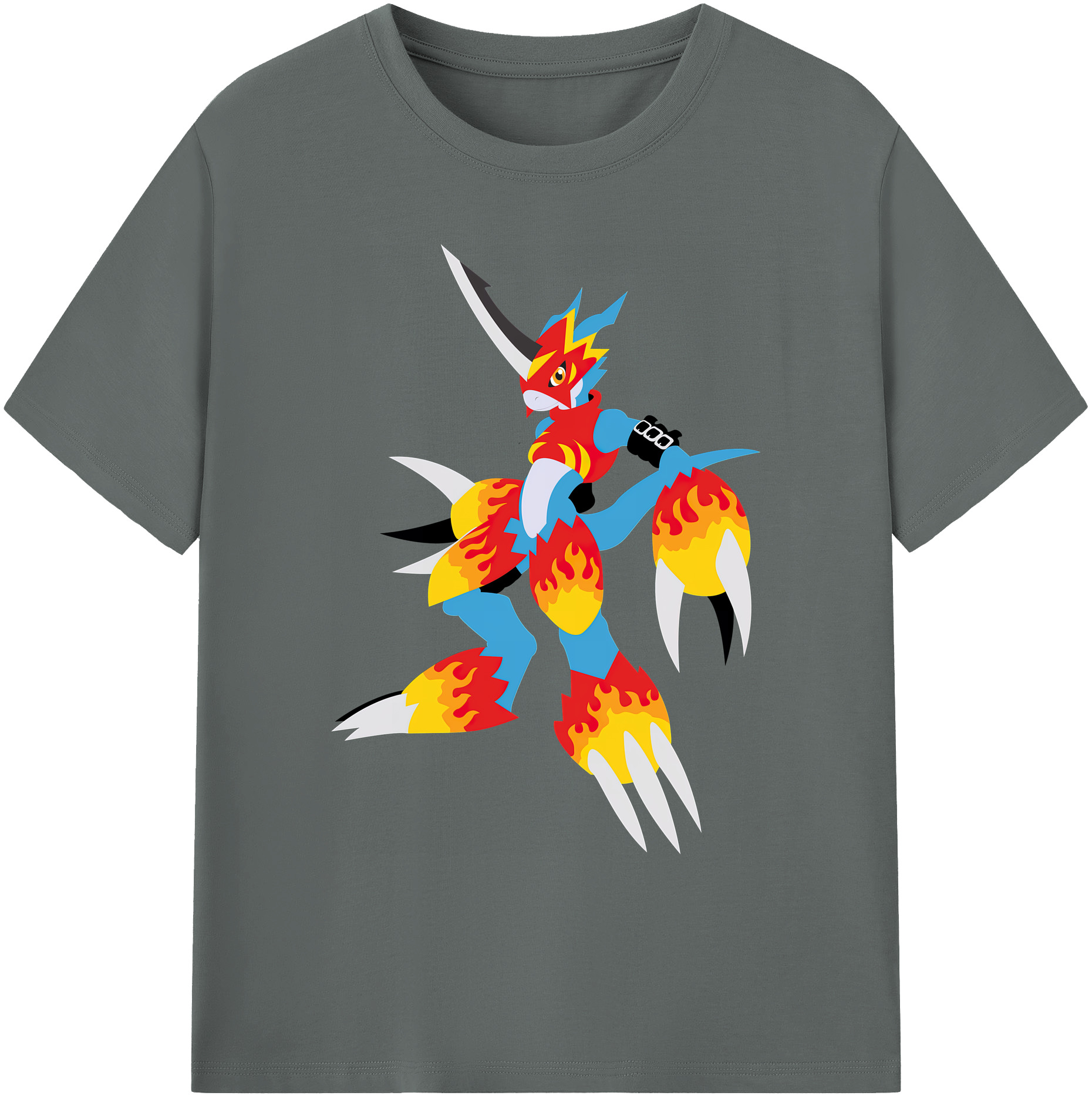 （画像用） Digimon デジタルモンスター/デジモン 綿100％ メンズ半袖Tシャツ｜肌触りやわらか＆通気性